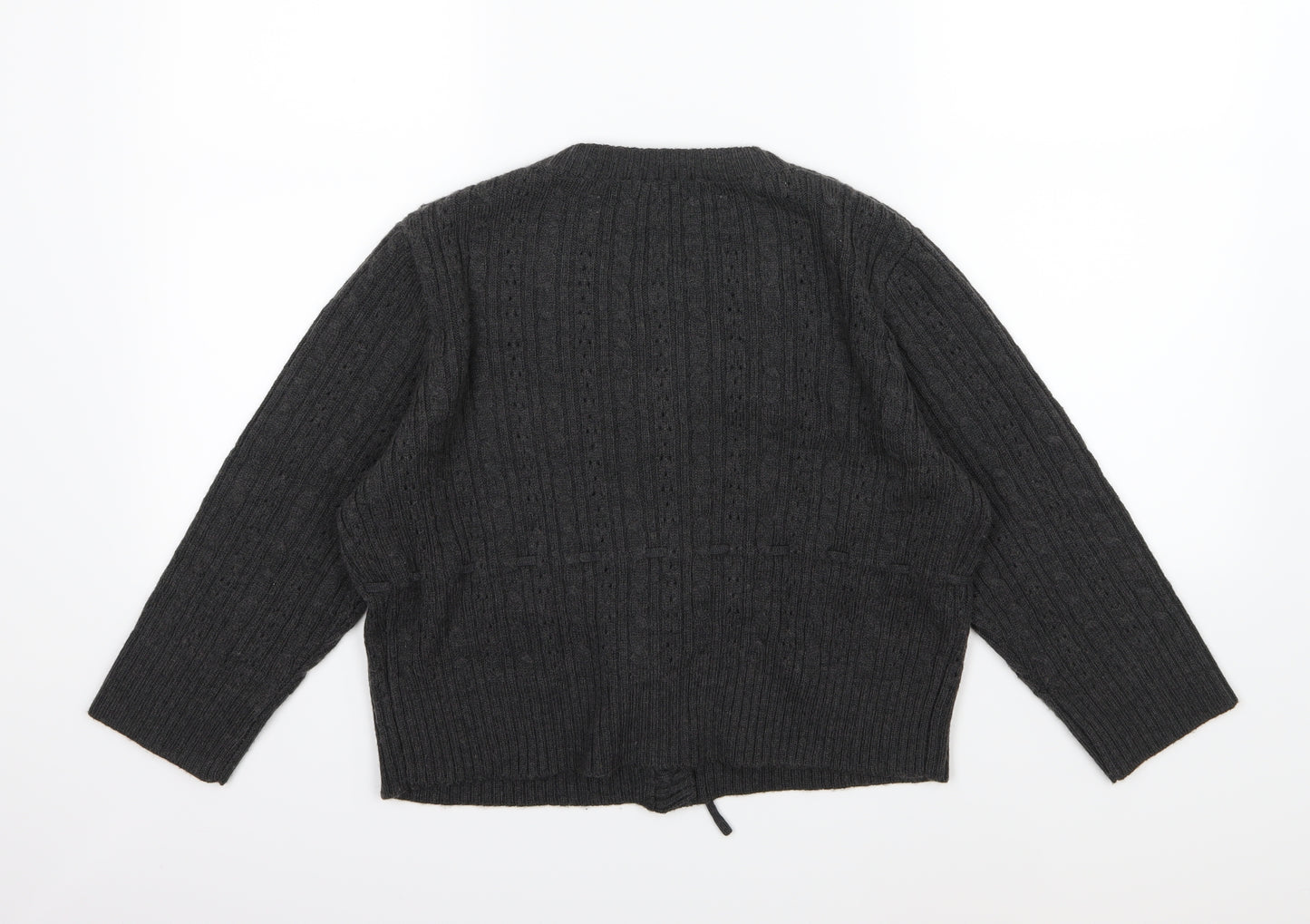 Atmosphere Womens Grey  Knit Cardigan Jumper Size 14