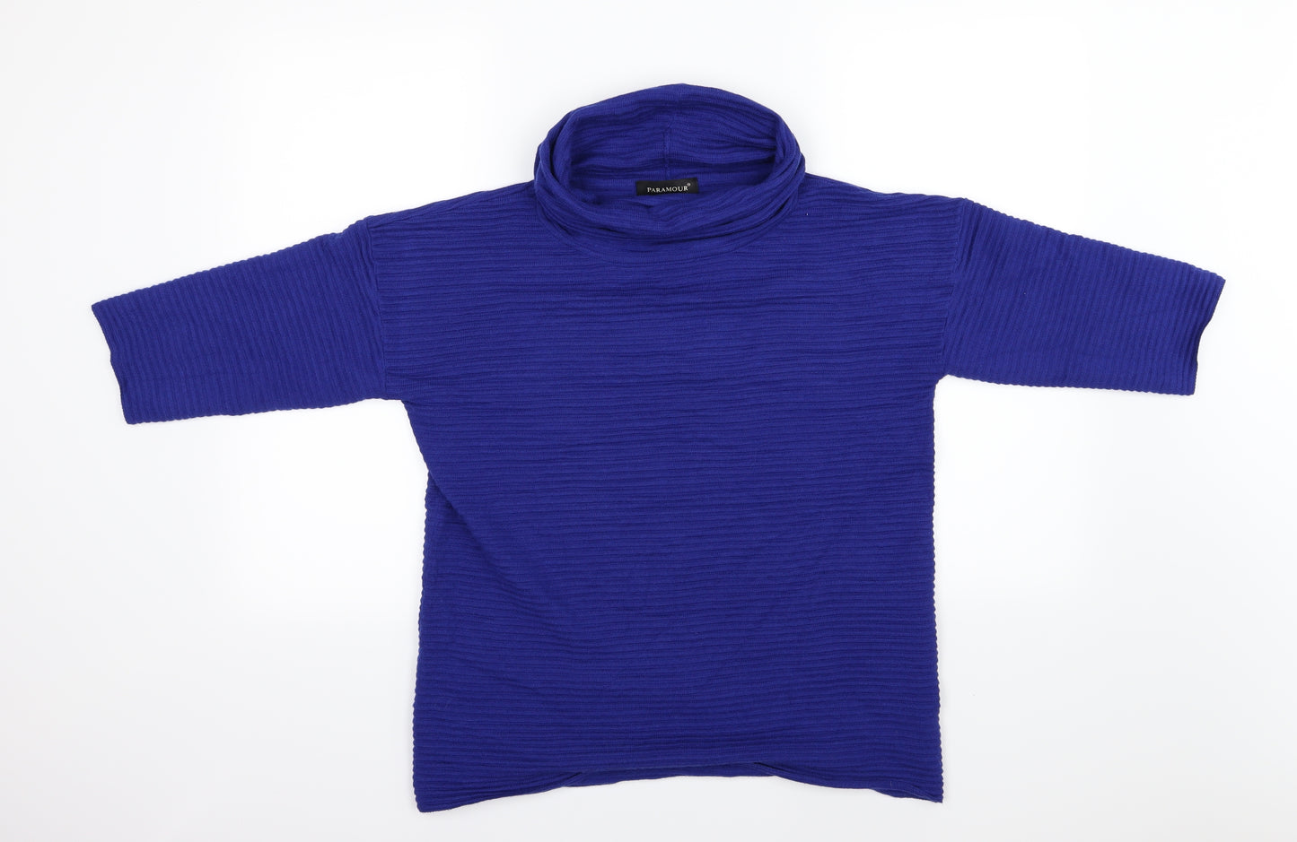 Paramour Womens Blue  Knit Pullover Jumper Size M