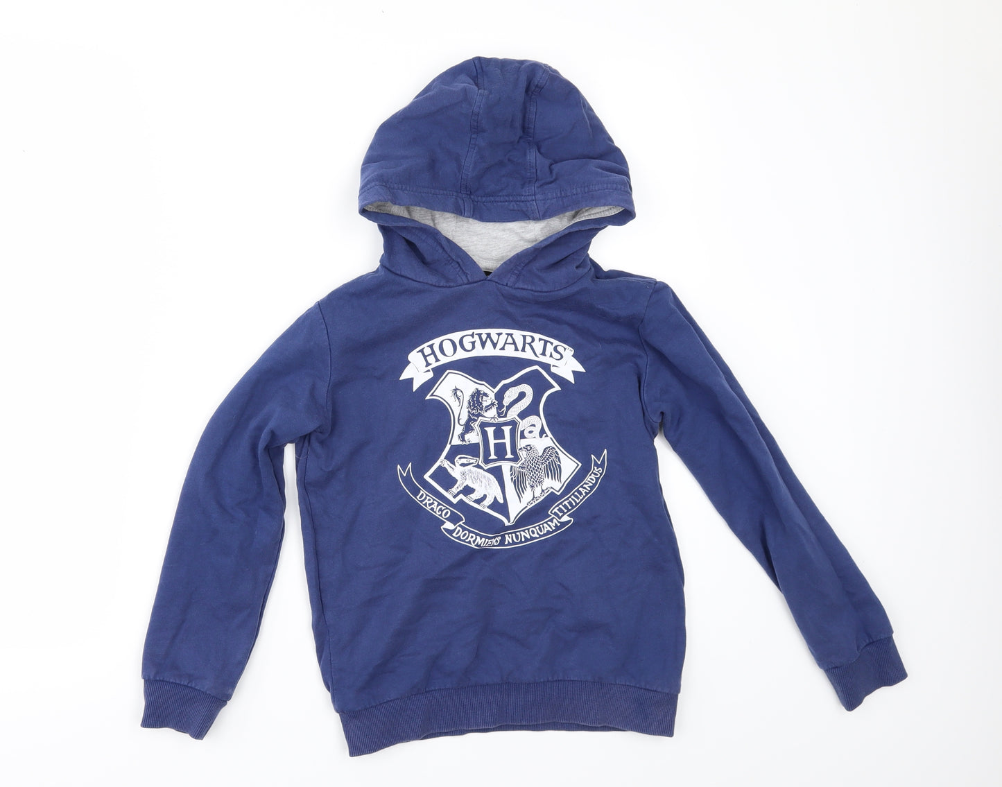 Harry Potter Boys Blue   Pullover Hoodie Size 9-10 Years  - Hogwarts
