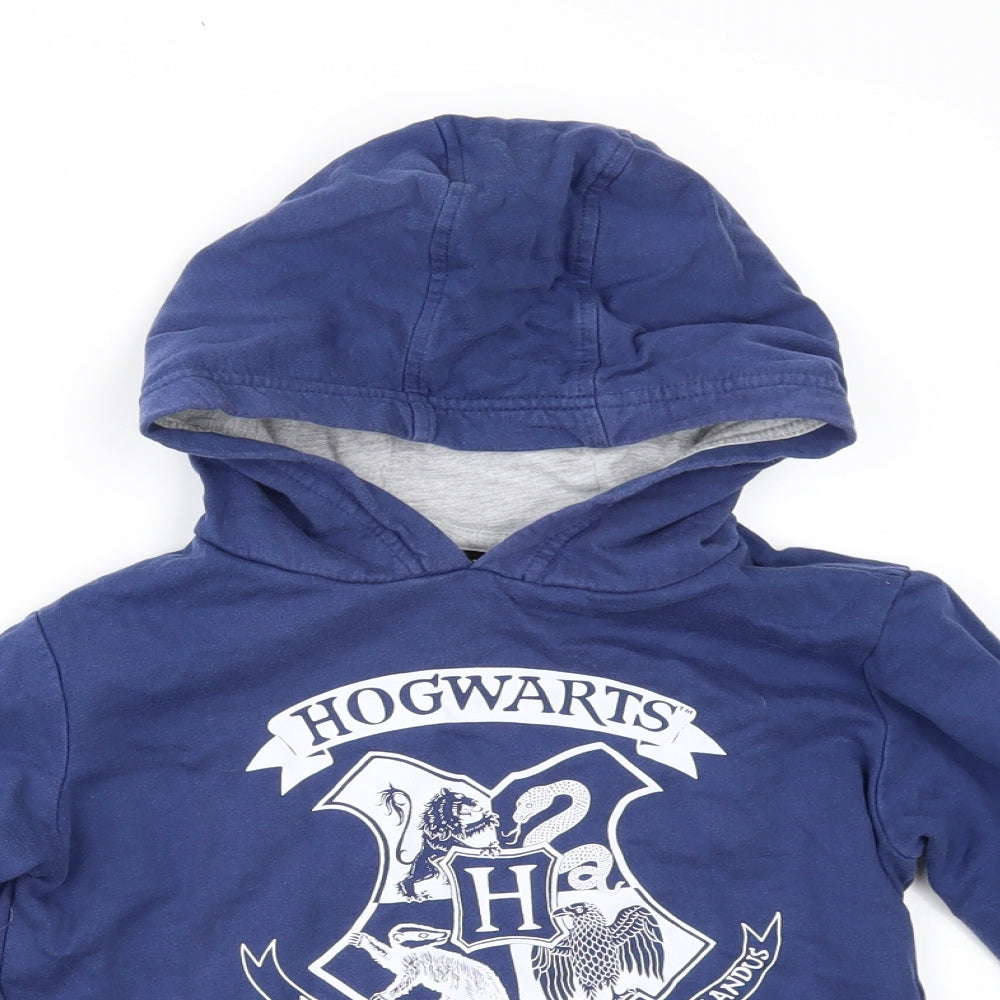 Harry Potter Boys Blue   Pullover Hoodie Size 9-10 Years  - Hogwarts
