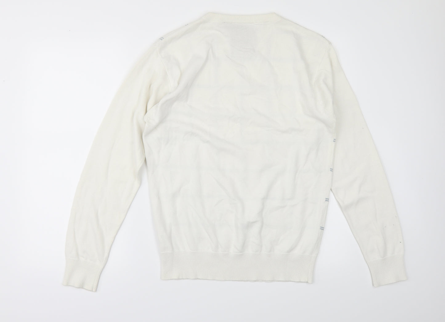 Petroleum Mens Silver   Pullover Jumper