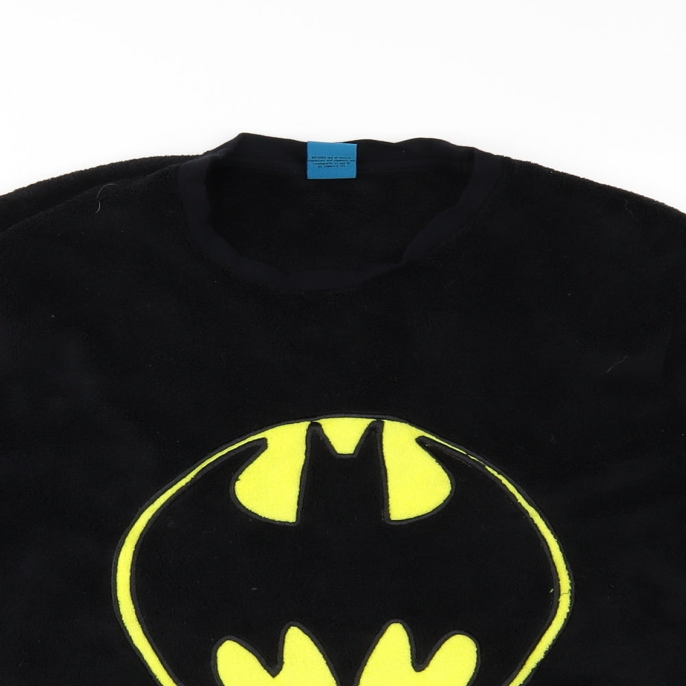 Batman Mens Black  Fleece  Pyjama Set Size L  - BATMAN