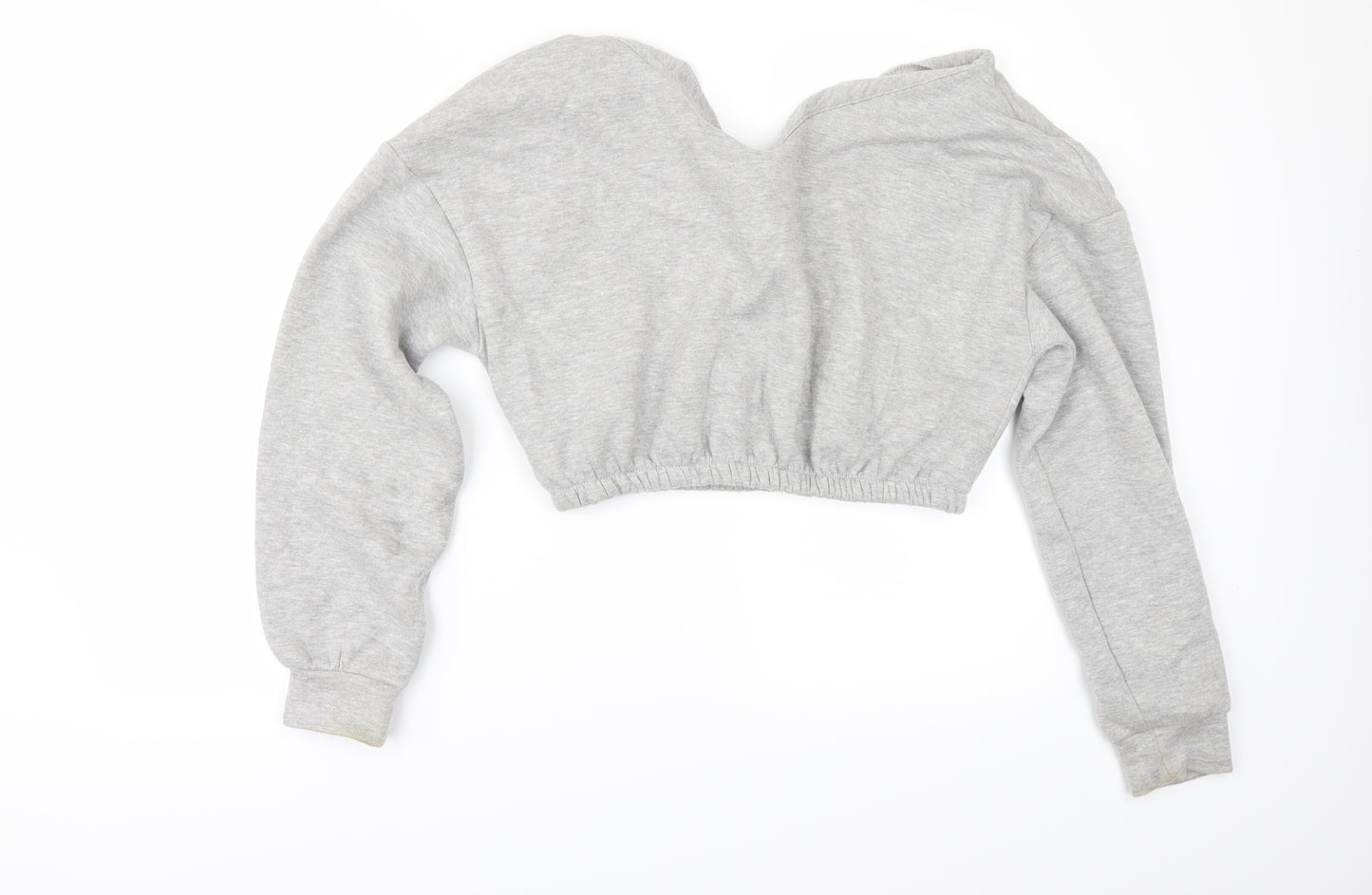 Boohoo Womens Grey   Pullover Sweatshirt Size M  - cropped hoodie