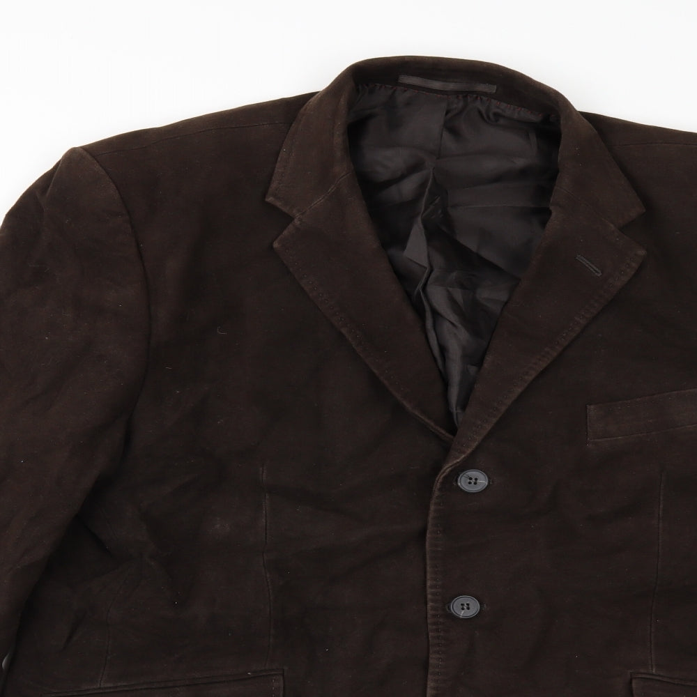 TU Mens Brown   3 Piece Suit Size 44  - Suede Effect
