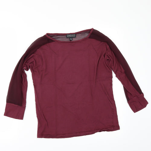 Warehouse Womens Red   Basic Polo Size 12