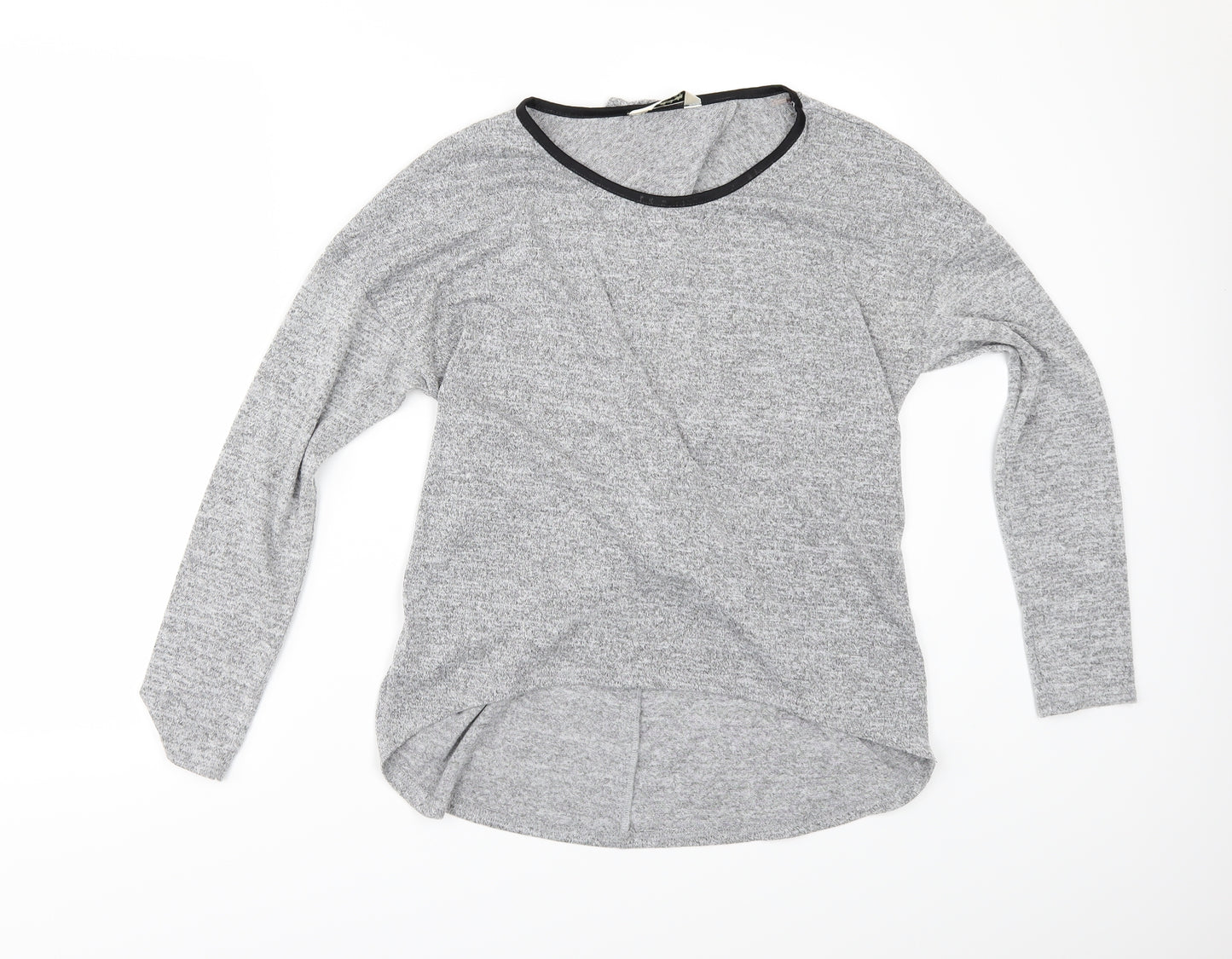 Miss Selfridge Womens Grey   Basic Polo Size 10  - BACK SPLIT