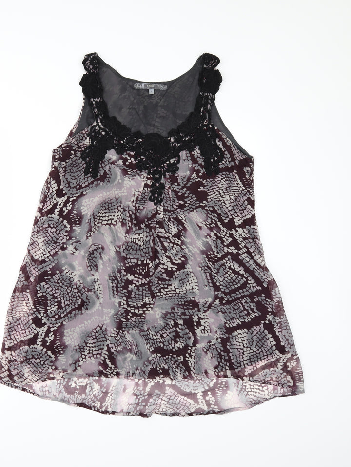 NEXT Womens Purple Geometric Camisole Blouse Size 12