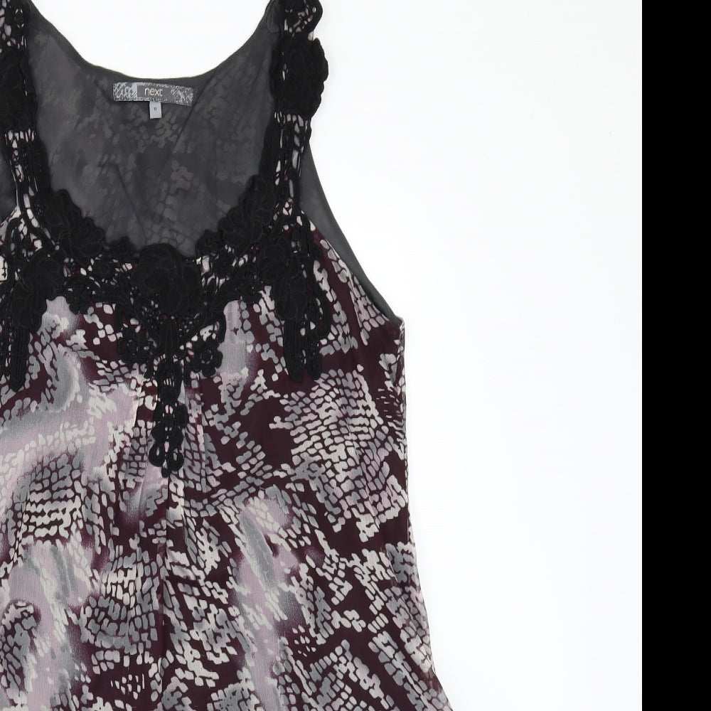 NEXT Womens Purple Geometric  Camisole Blouse Size 12