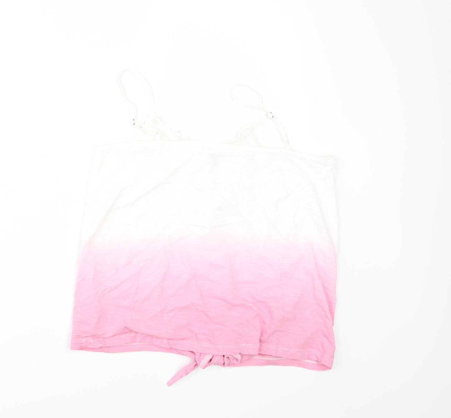 Loststock Womens Pink   Camisole T-Shirt Size S  - Tie Front