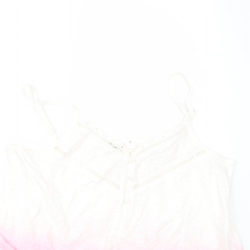 Loststock Womens Pink   Camisole T-Shirt Size S  - Tie Front