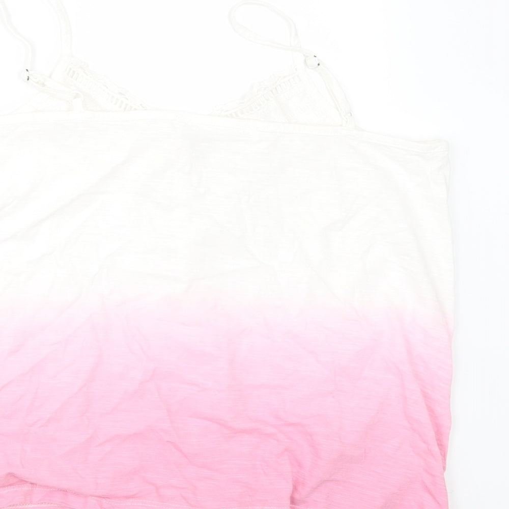 Loststock Womens Pink   Camisole T-Shirt Size S  - Tie Front
