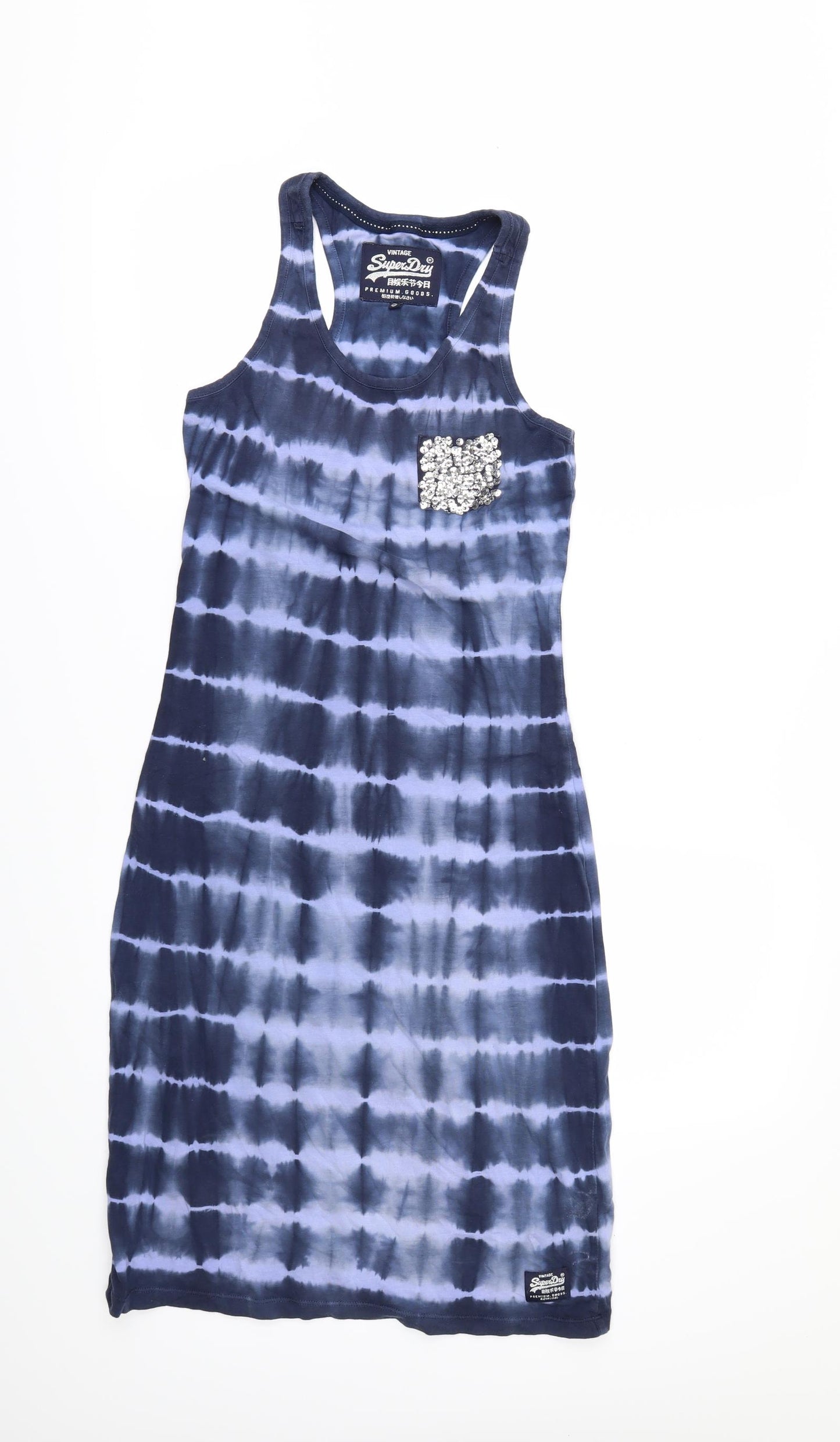 Superdry Womens Blue   T-Shirt Dress  Size S