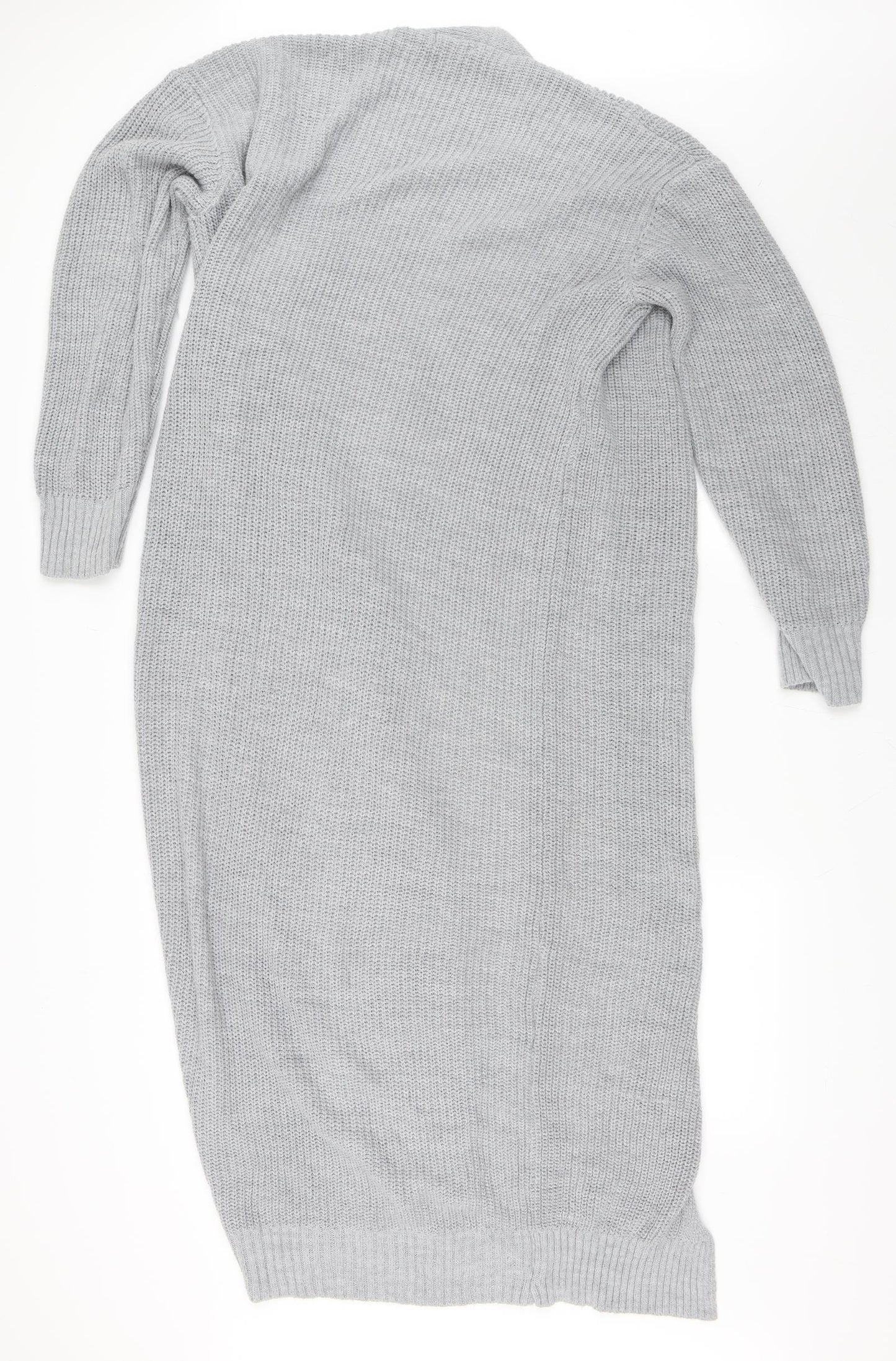 PRETTYLITTLETHING Womens Grey   Cardigan Jumper Size M