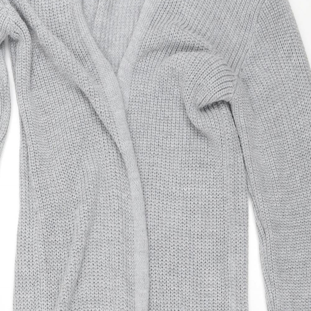 PRETTYLITTLETHING Womens Grey   Cardigan Jumper Size M