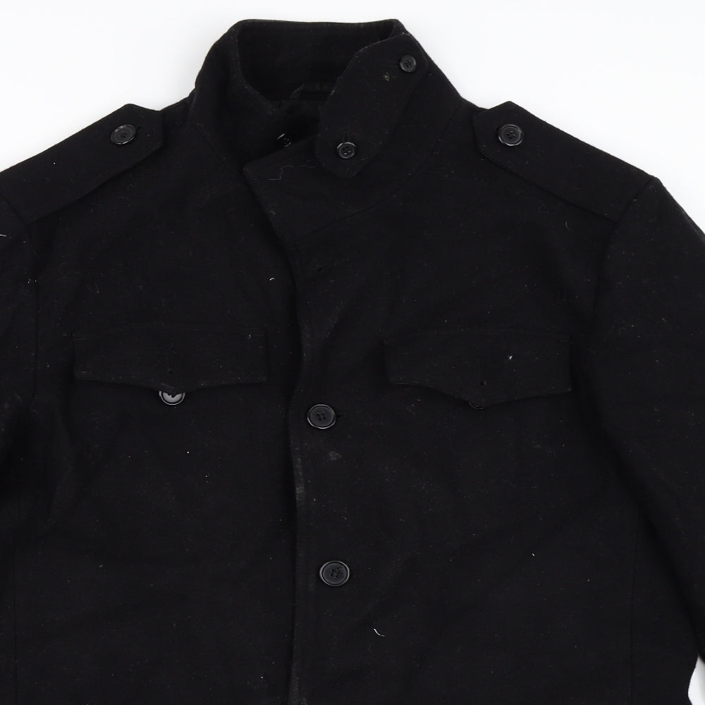 Burton Mens Black   Military Jacket Coat Size L