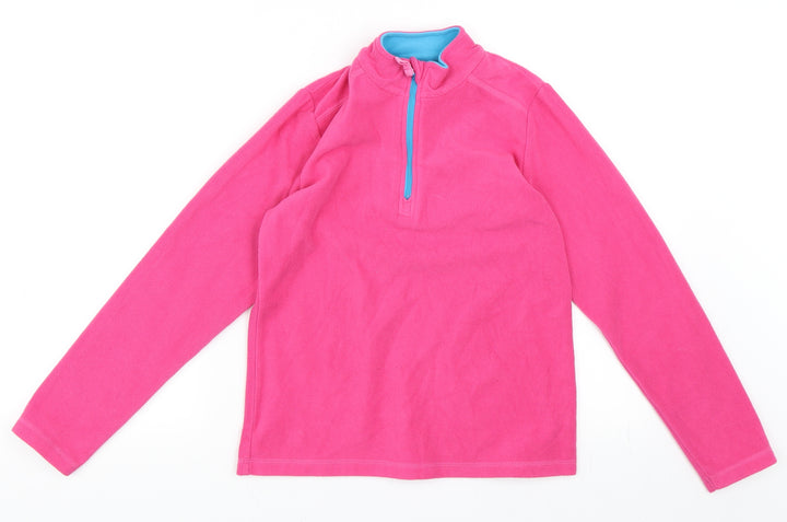 Crane Girls Pink Henley Sweatshirt Size 11-12 Years