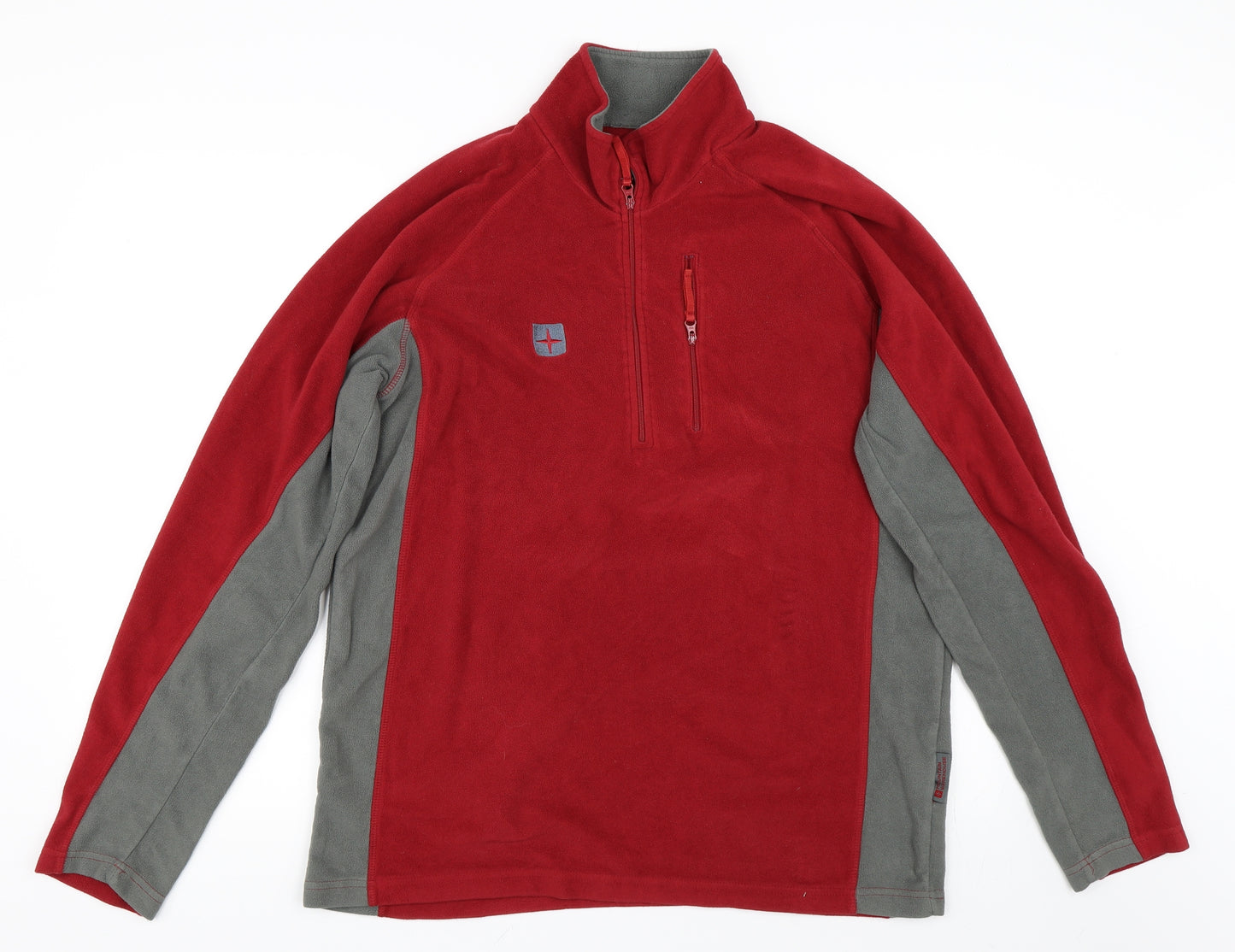 Mountain Warehouse Mens Red   Henley Sweatshirt Size L