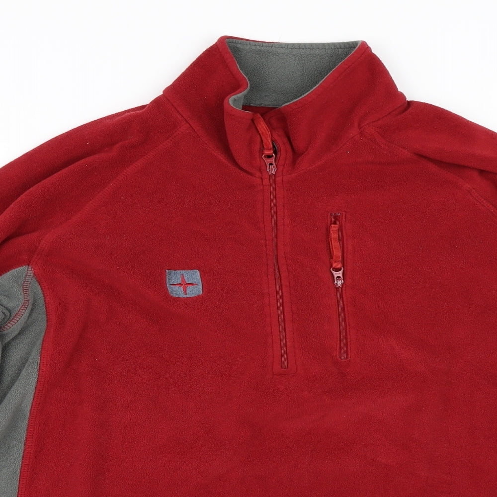 Mountain Warehouse Mens Red   Henley Sweatshirt Size L
