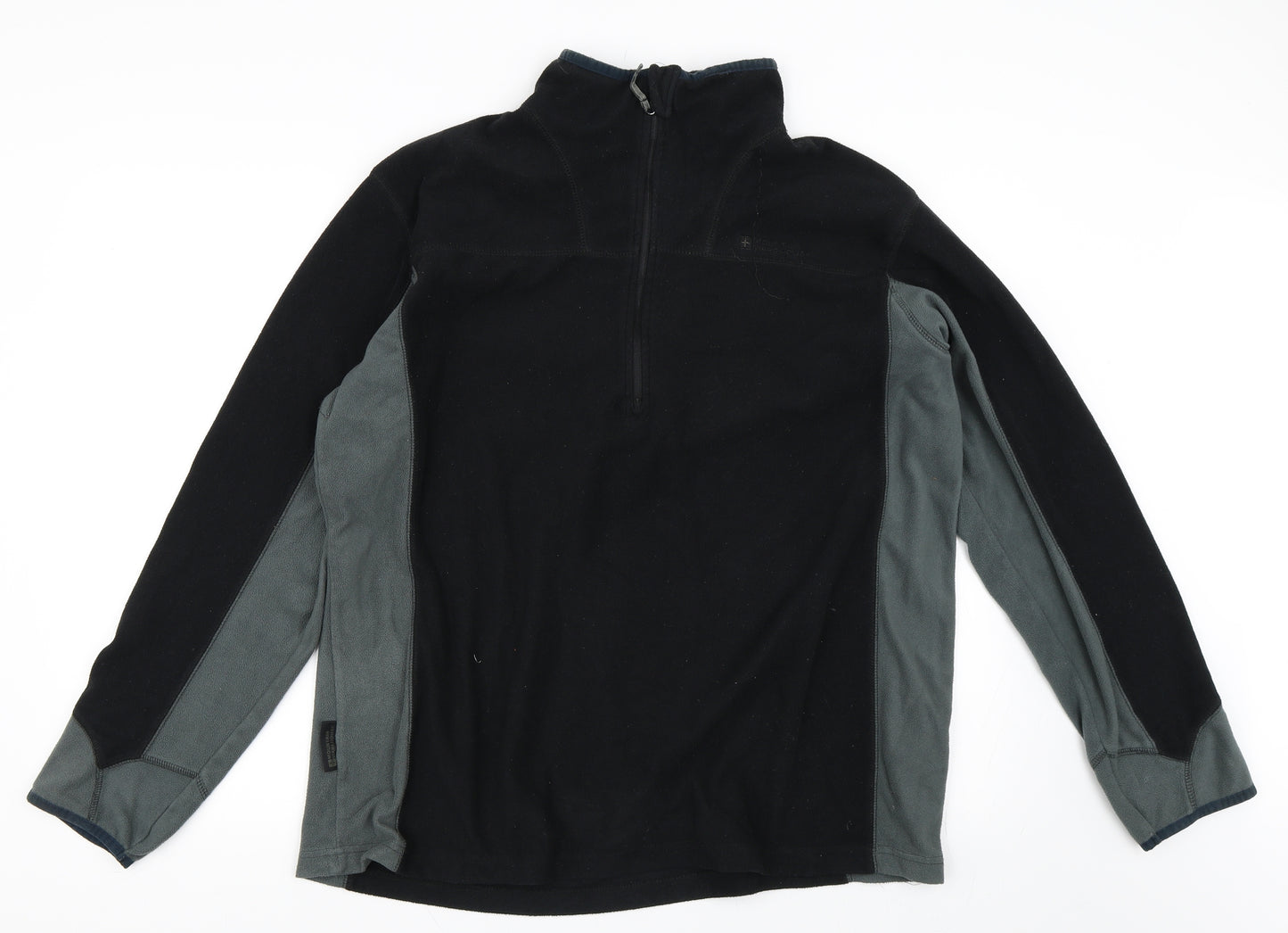 Mountain Warehouse Mens Black   Henley Sweatshirt Size L