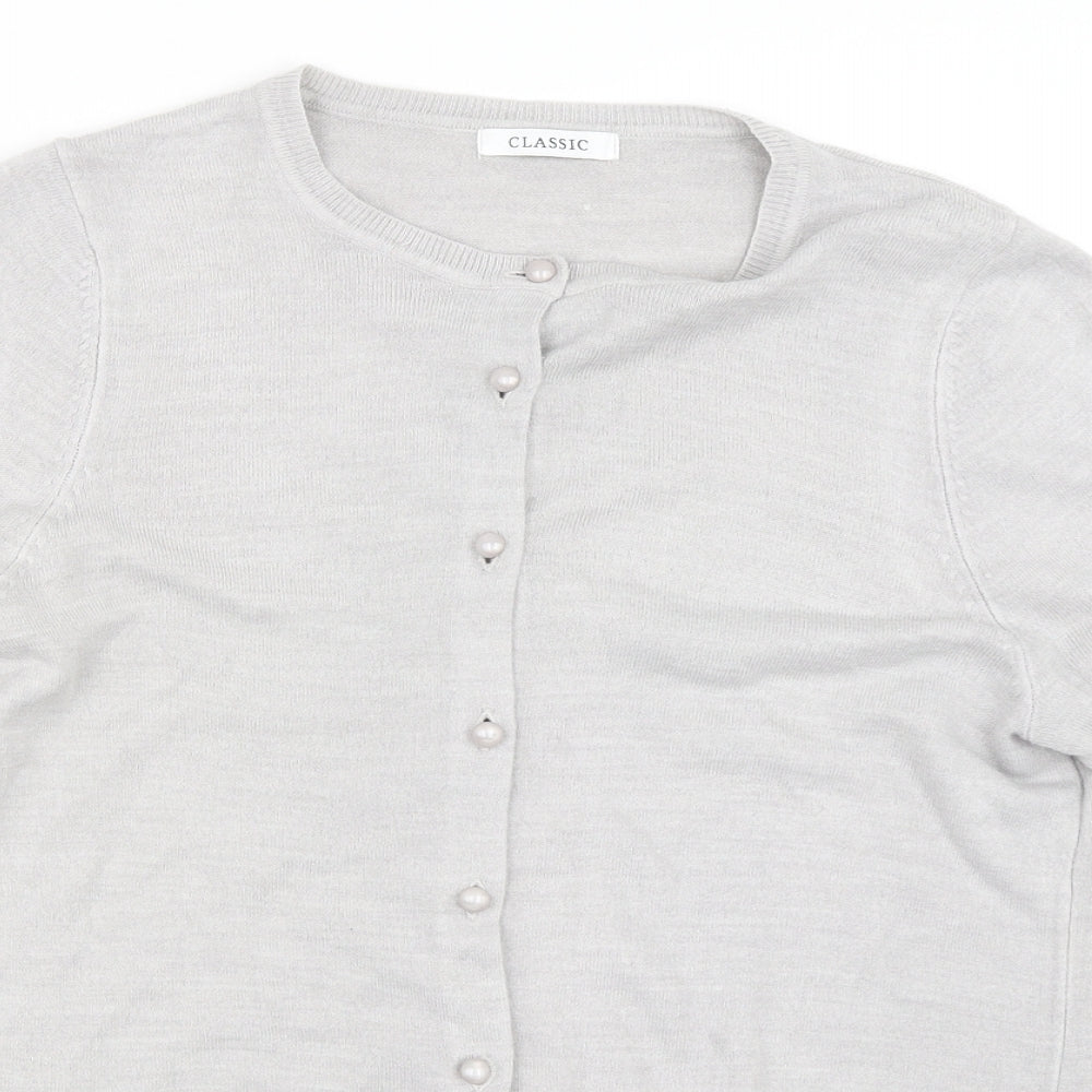 Marks and Spencer Womens Grey   Cardigan Jumper Size 10
