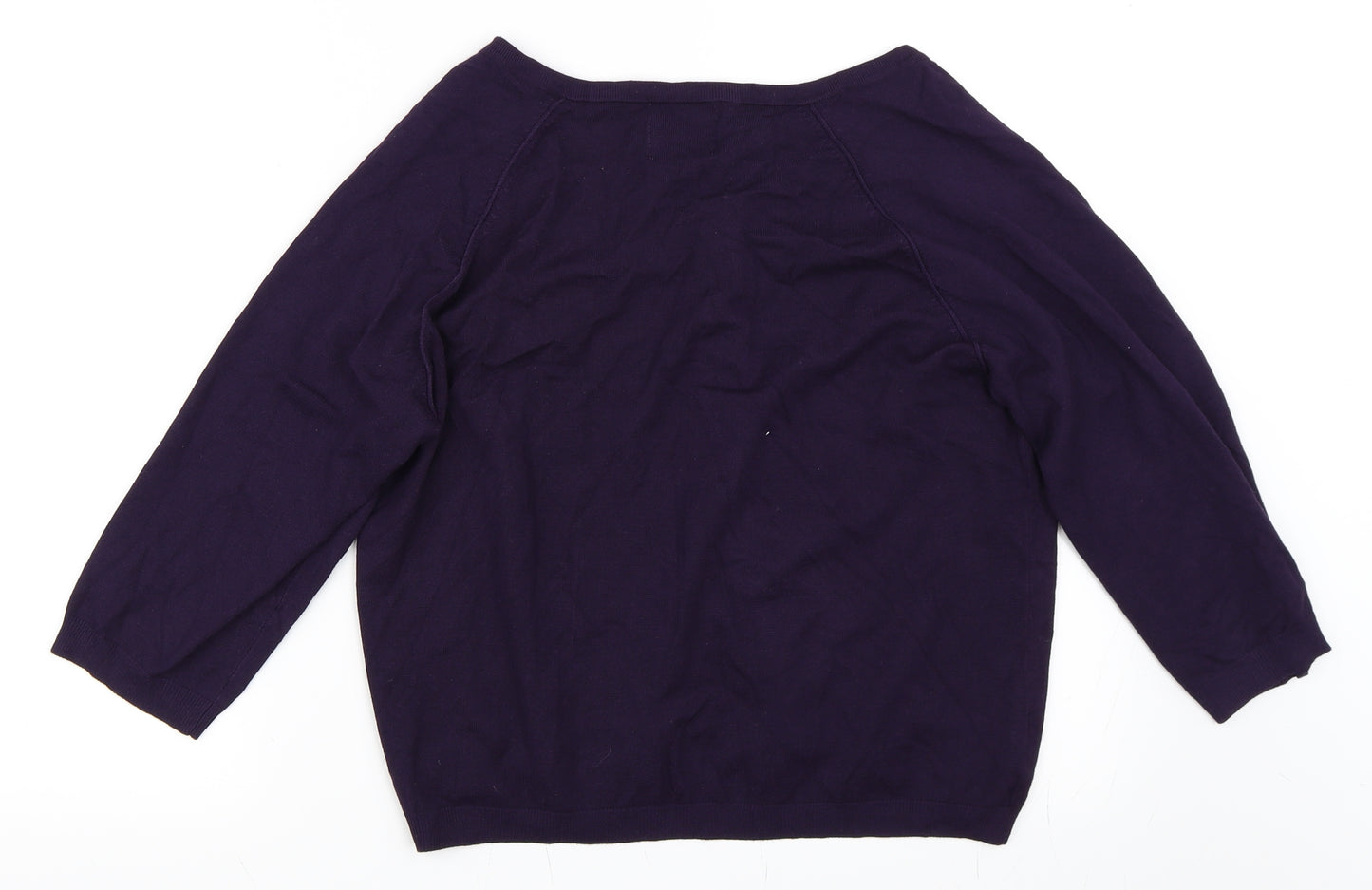 Preworn Womens Purple   Cardigan Jumper Size L