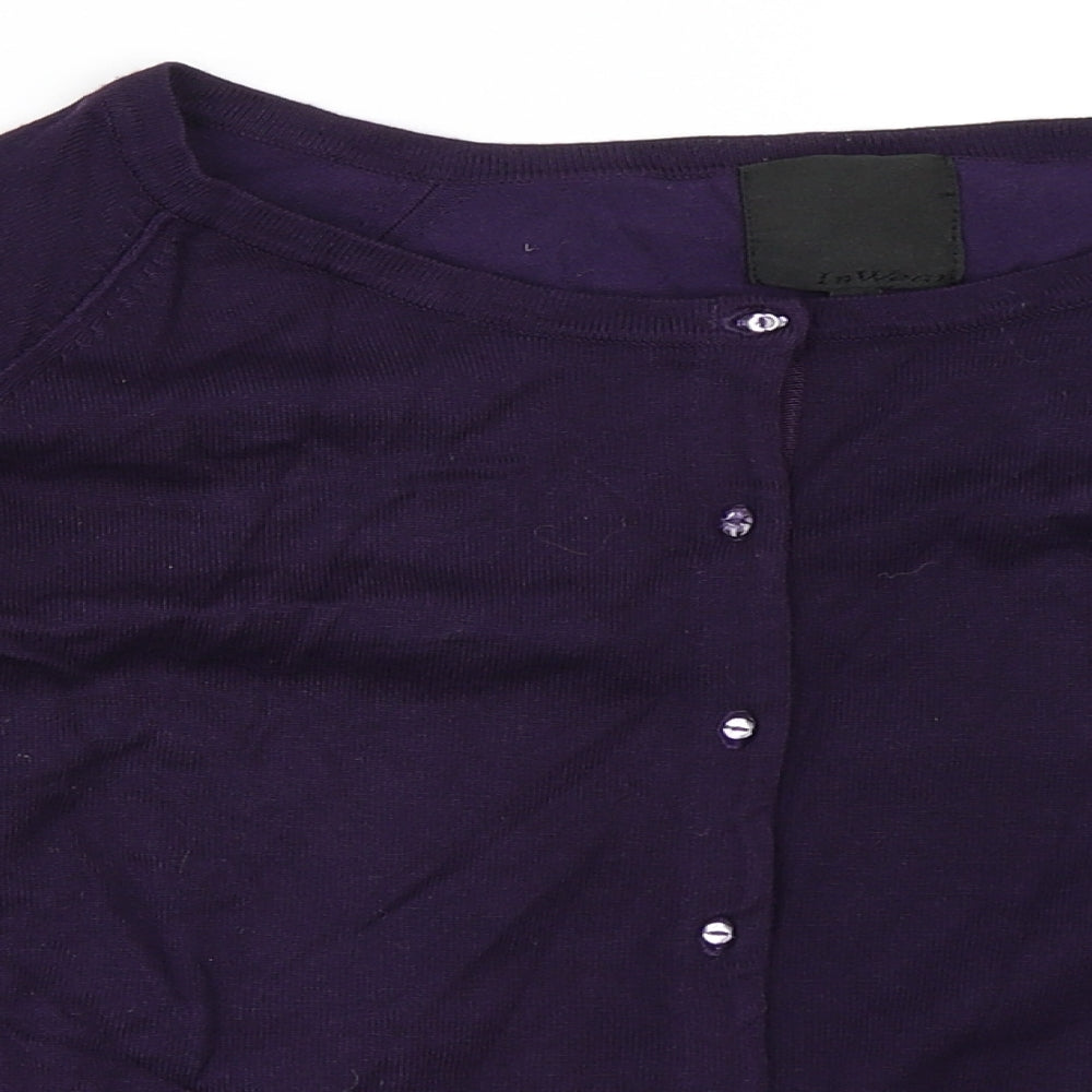 Preworn Womens Purple   Cardigan Jumper Size L