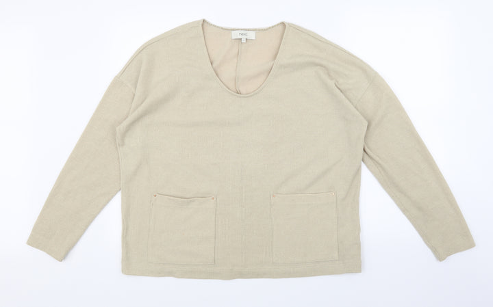 NEXT Womens Beige Knit Pullover Jumper Size 18