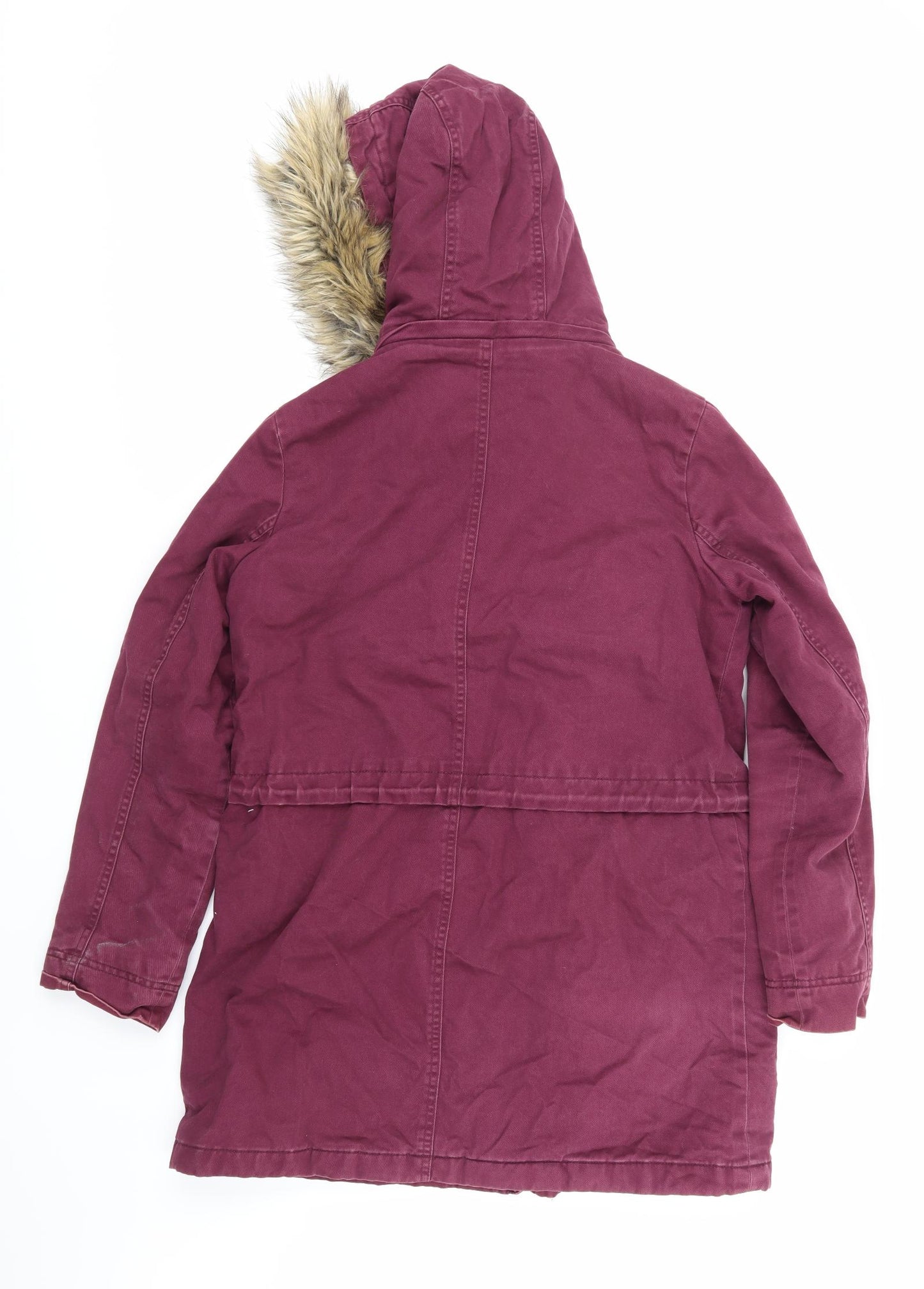 Marks and Spencer Womens Purple   Parka Coat Size 8