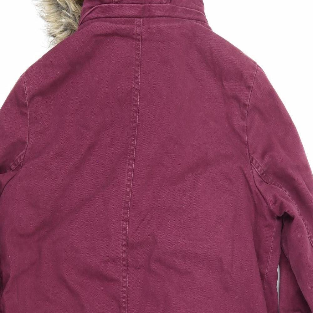 Marks and Spencer Womens Purple   Parka Coat Size 8