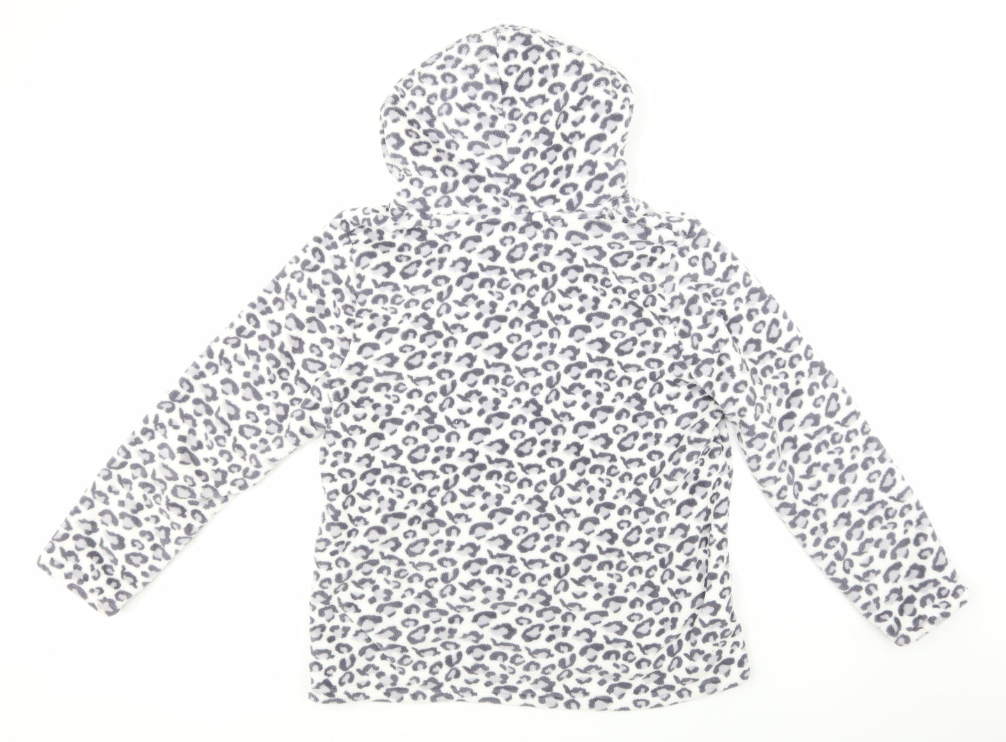 Autumn Faith Womens Grey Animal Print  Pullover Hoodie Size XL