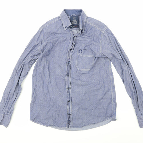 Claudio Campione Mens Blue    Button-Up Size M