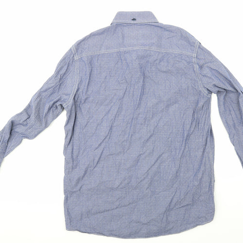 Claudio Campione Mens Blue    Button-Up Size M