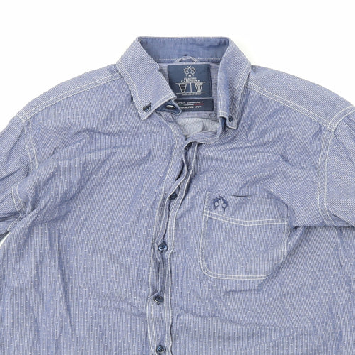 Claudio Campione Mens Blue    Button-Up Size M