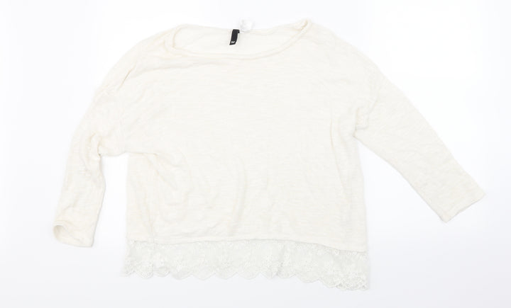 H&M Womens Beige   Pullover Jumper Size M