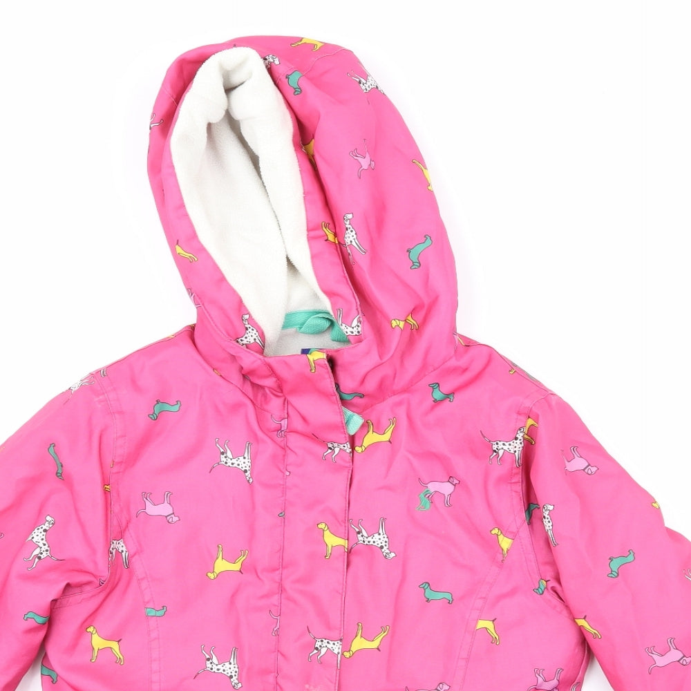 Joules Girls Pink   Jacket Coat Size 8 Years