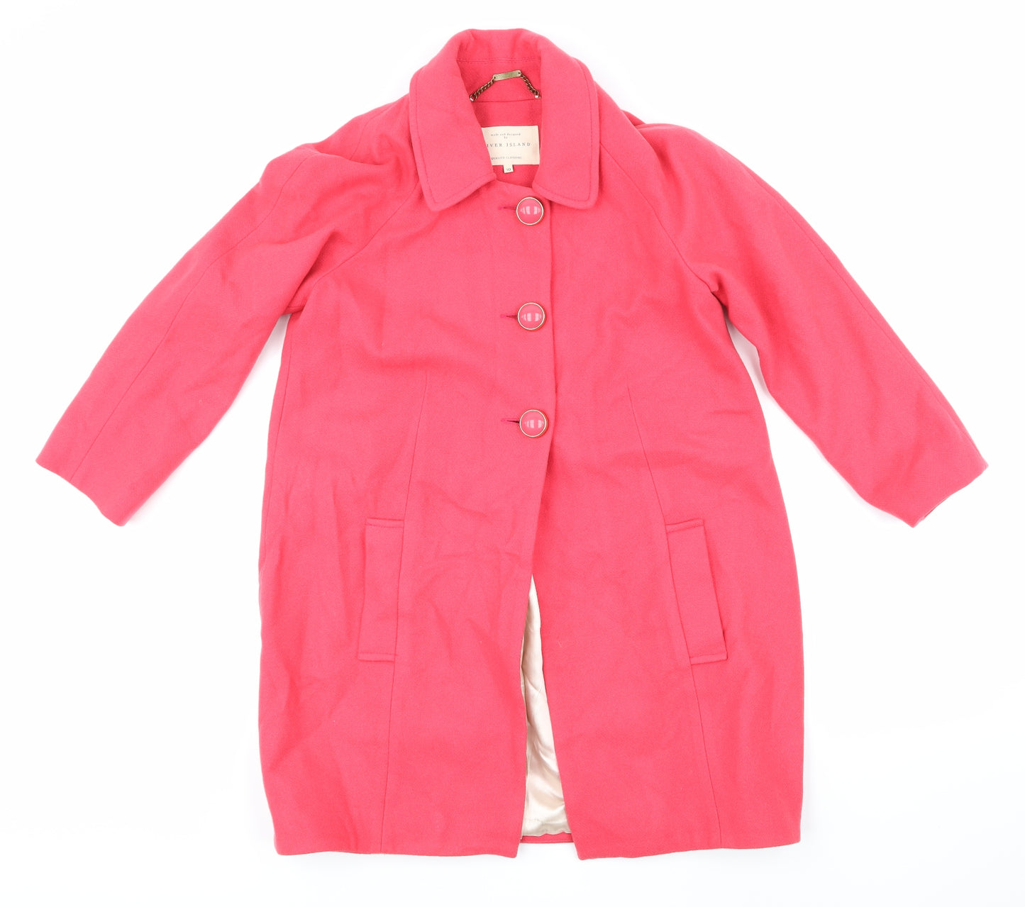 River Island Womens Pink   Jacket Coat Size 10