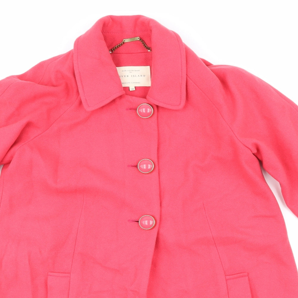 River Island Womens Pink   Jacket Coat Size 10