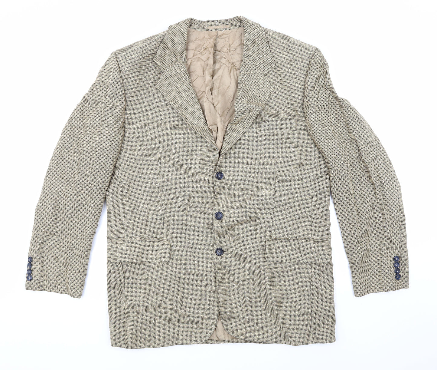 Preworn Mens Beige   Jacket Suit Jacket Size 54