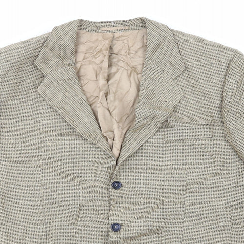 Preworn Mens Beige   Jacket Suit Jacket Size 54