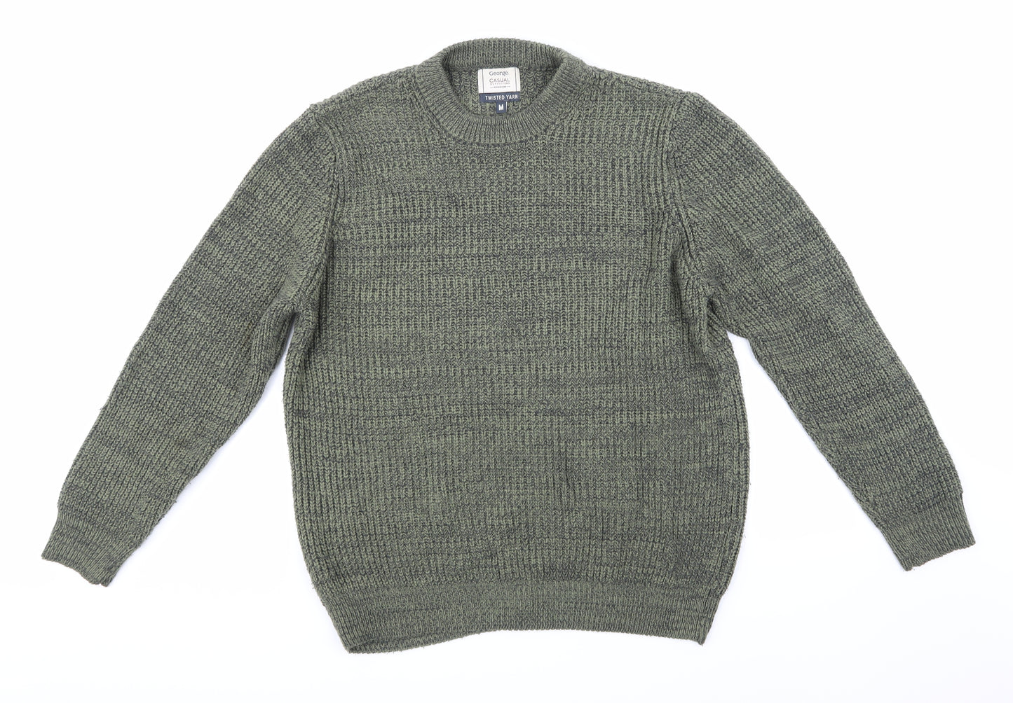 George Mens Green  Knit Pullover Jumper Size M