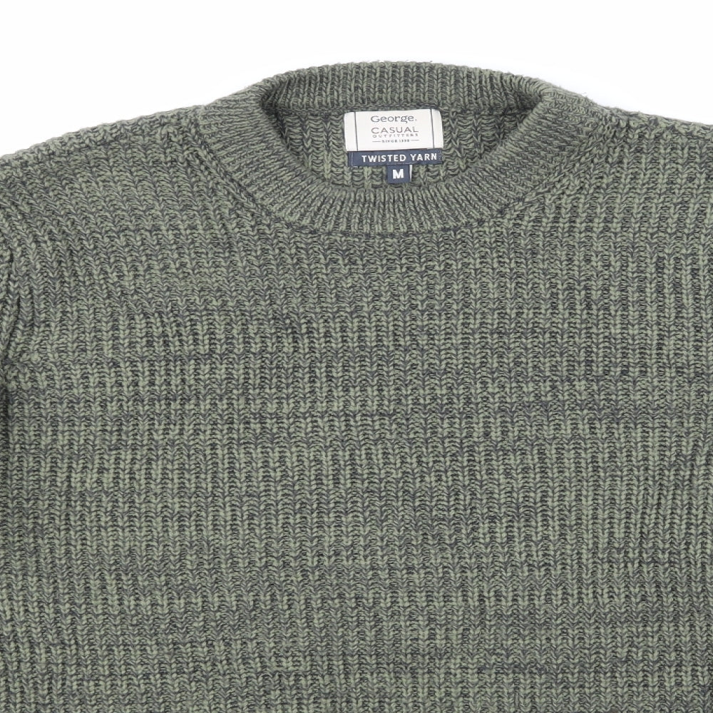 George Mens Green  Knit Pullover Jumper Size M