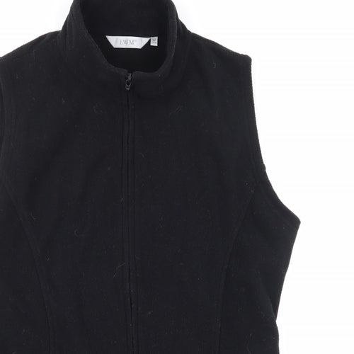 EWM Womens Black  Fleece Gilet Jacket Size M