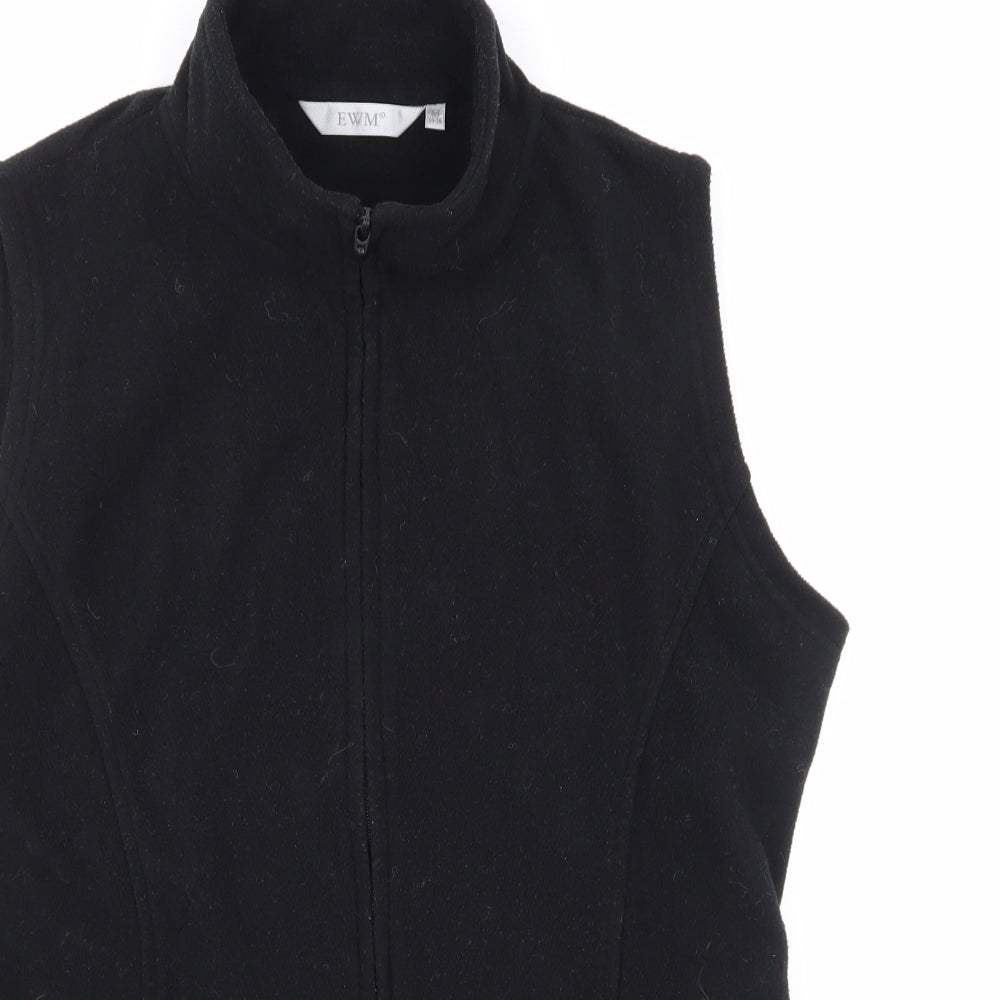 EWM Womens Black  Fleece Gilet Jacket Size M