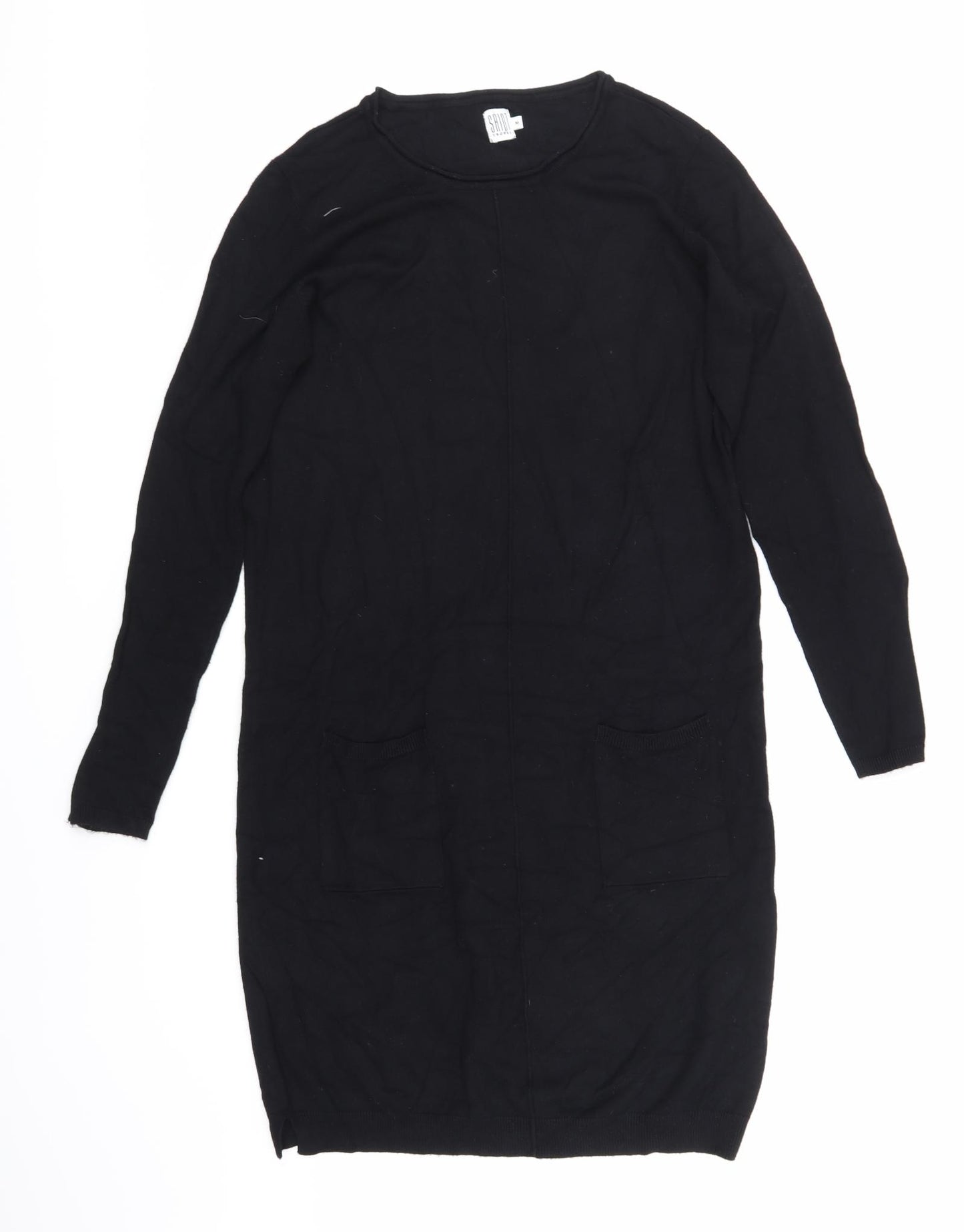 Saint Tropez Womens Black  Knit Jumper Dress  Size M