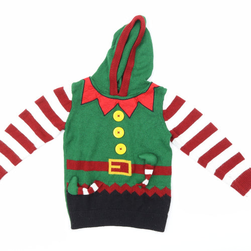 NEXT Boys Green  Knit Pullover Jumper Size 5 Years  - Christmas