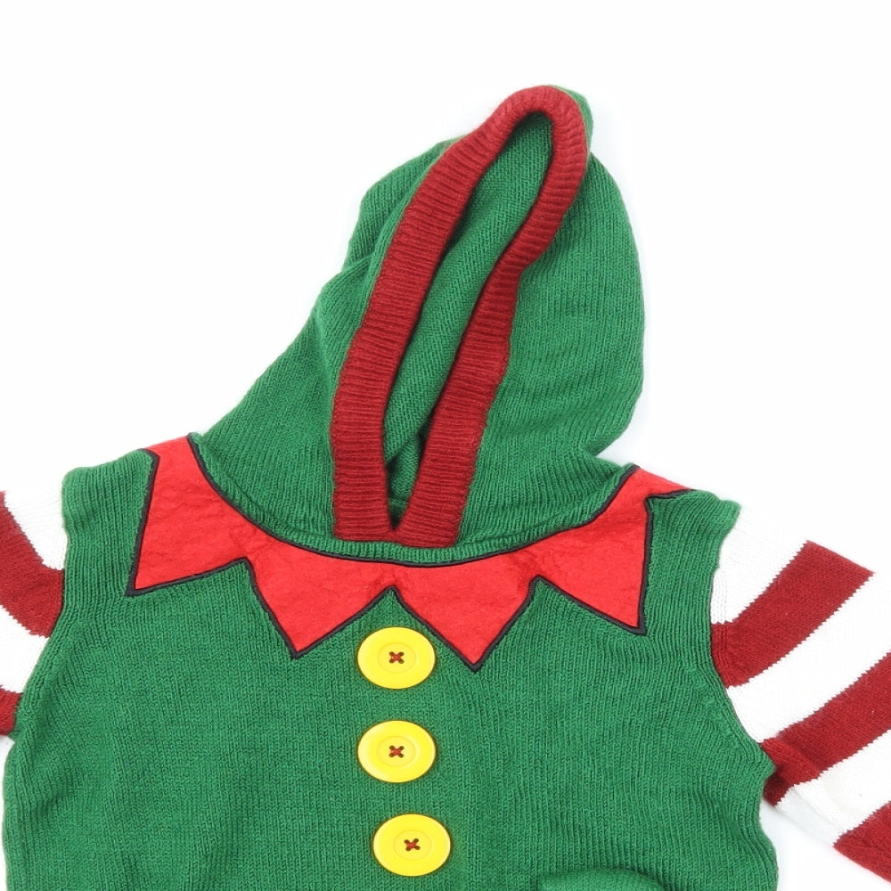 NEXT Boys Green  Knit Pullover Jumper Size 5 Years  - Christmas