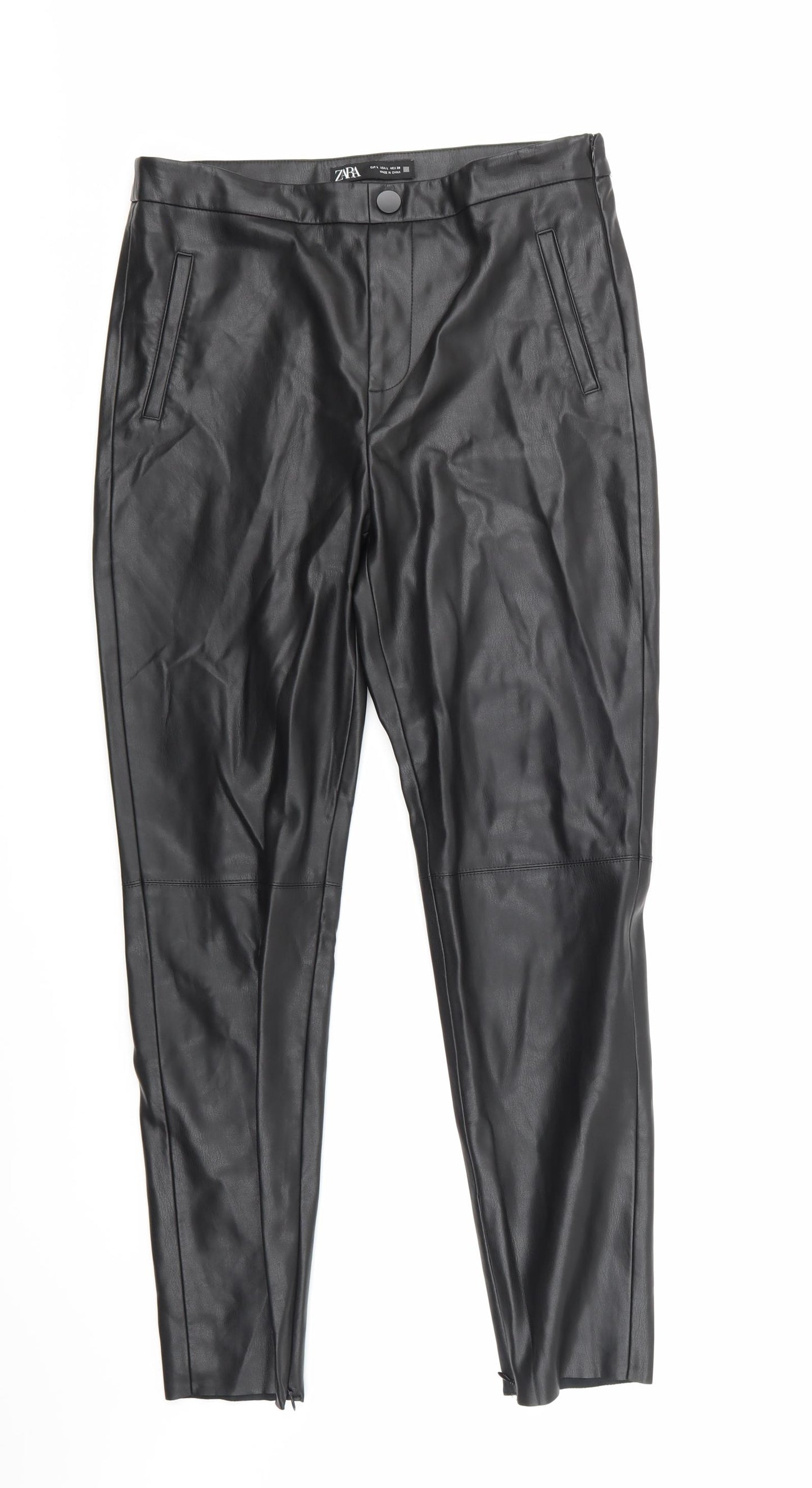 Zara Womens Black   Capri Leggings Size L L28 in