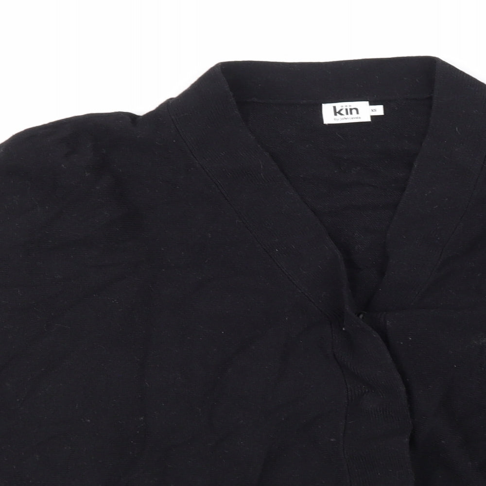 John Lewis Womens Black  Knit Cardigan Jumper Size XS