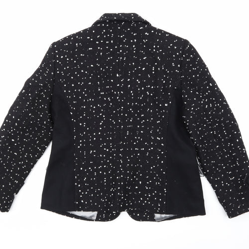 Michael H Womens Black Polka Dot  Jacket  Size 16