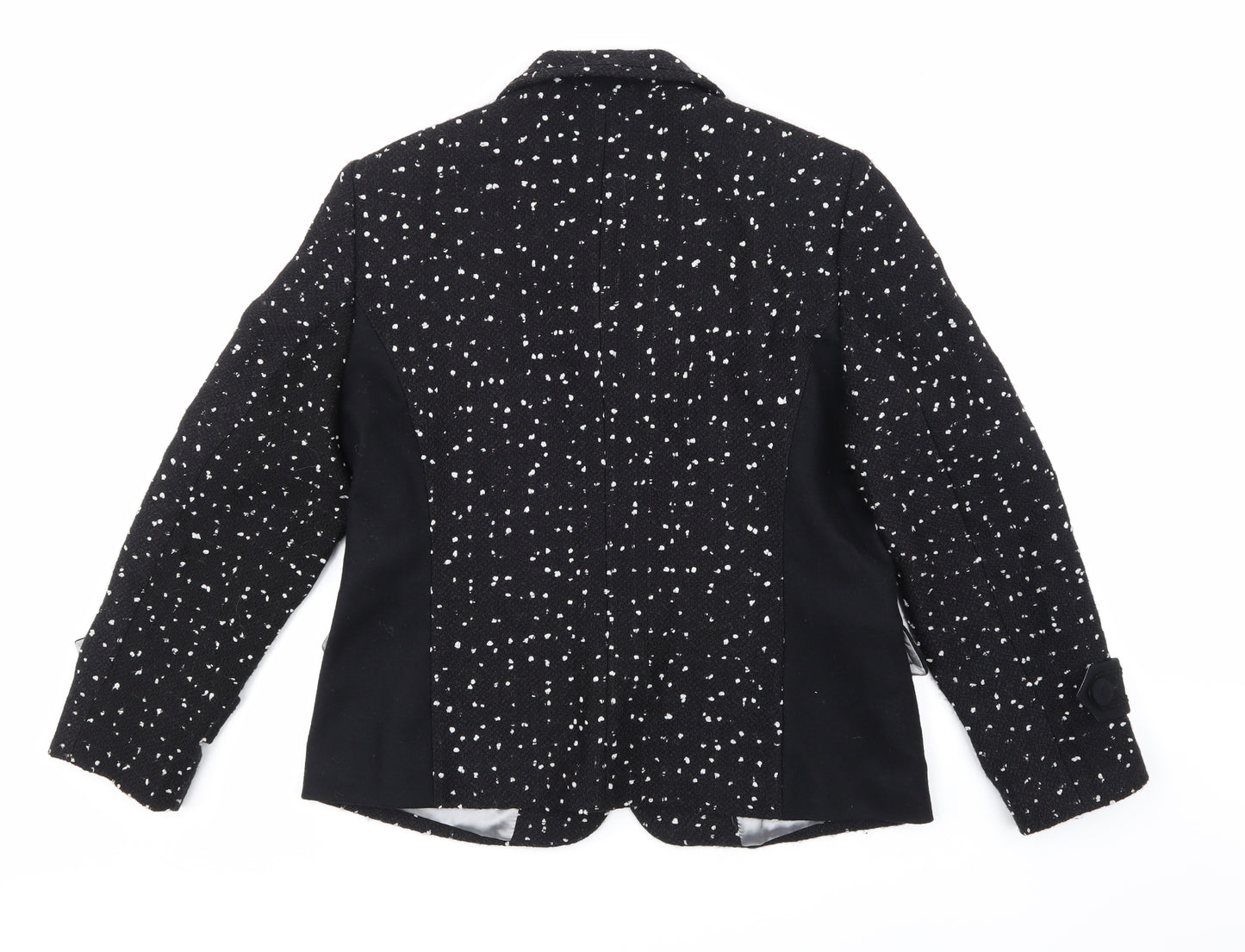 Michael H Womens Black Polka Dot  Jacket  Size 16